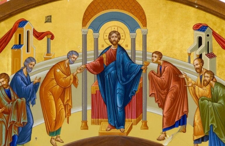 appearance of Jesus post resurrection byzantine icon