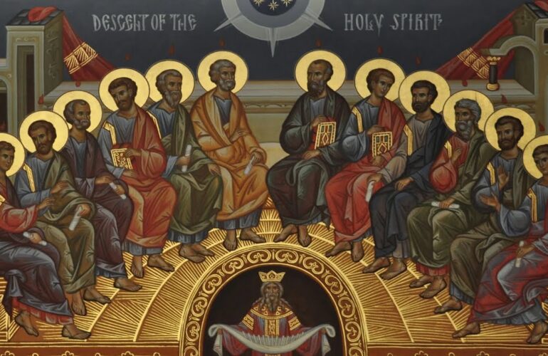 Pentecost icon أيقونة العنصرة